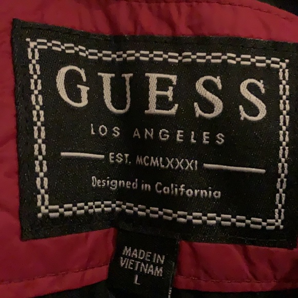 Red Guess Puffer Jacket - Picture 3 of 3